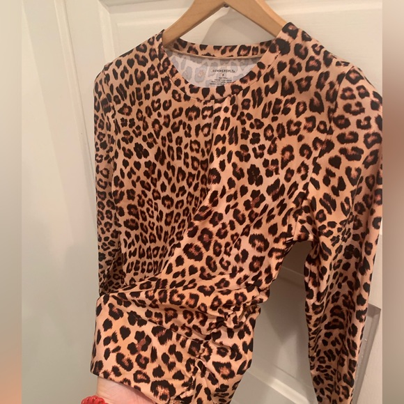 NWT leopard print bikini top, rash guard, bikini bottoms - Picture 11 of 12